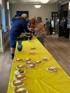 Buffet line for a Thanskgiving luncheon at the Ocoee Lakeshore Center for the Seniors of Ocoee.