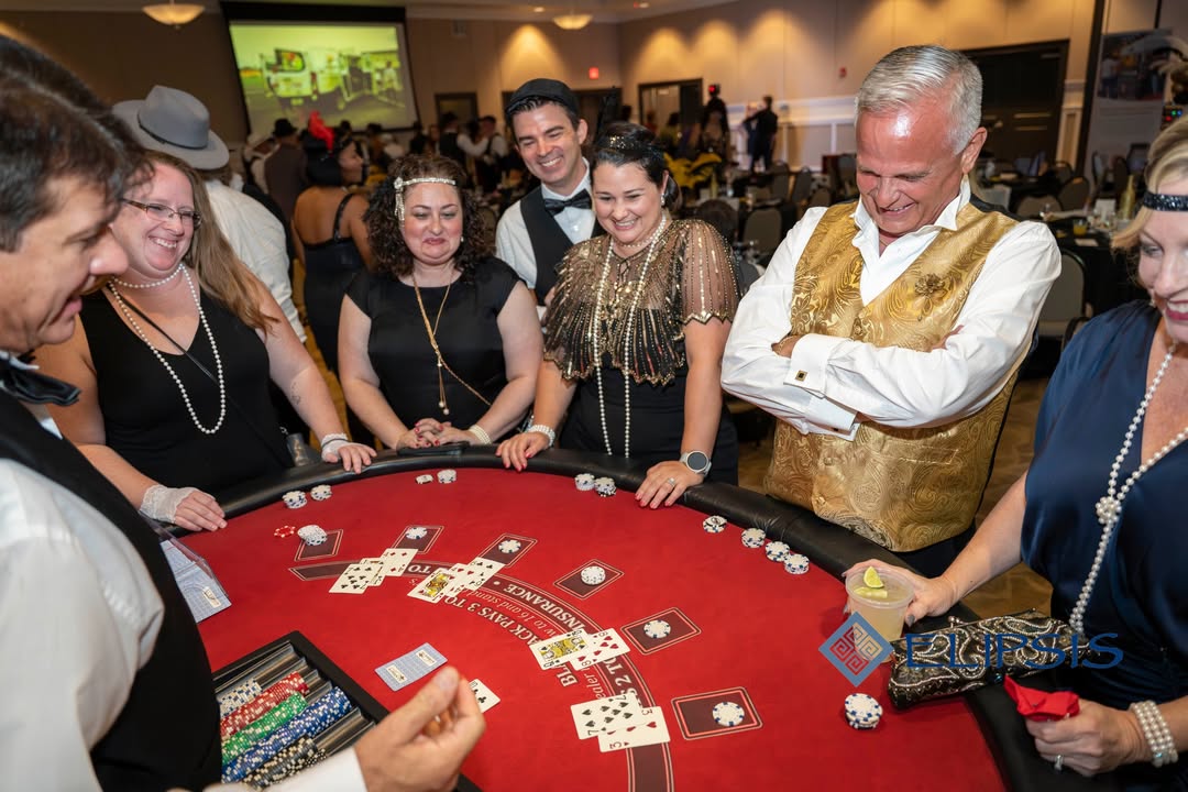 Casino table at fundraiser at Ocoee Lakeshore Center